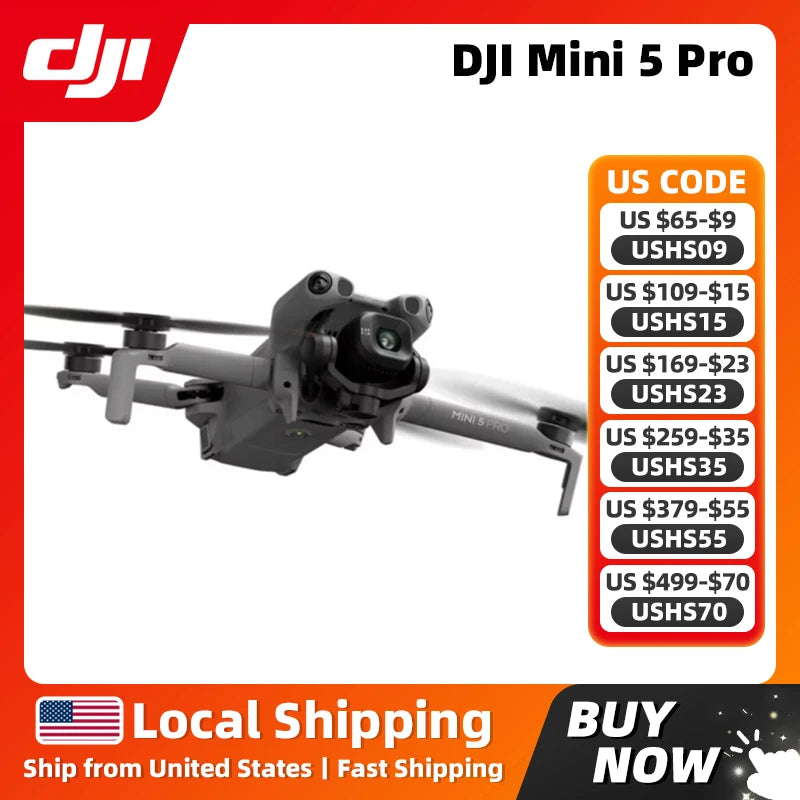 DJI Mini 5 Pro 4K Camera Drone With Obstacle Avoidance
