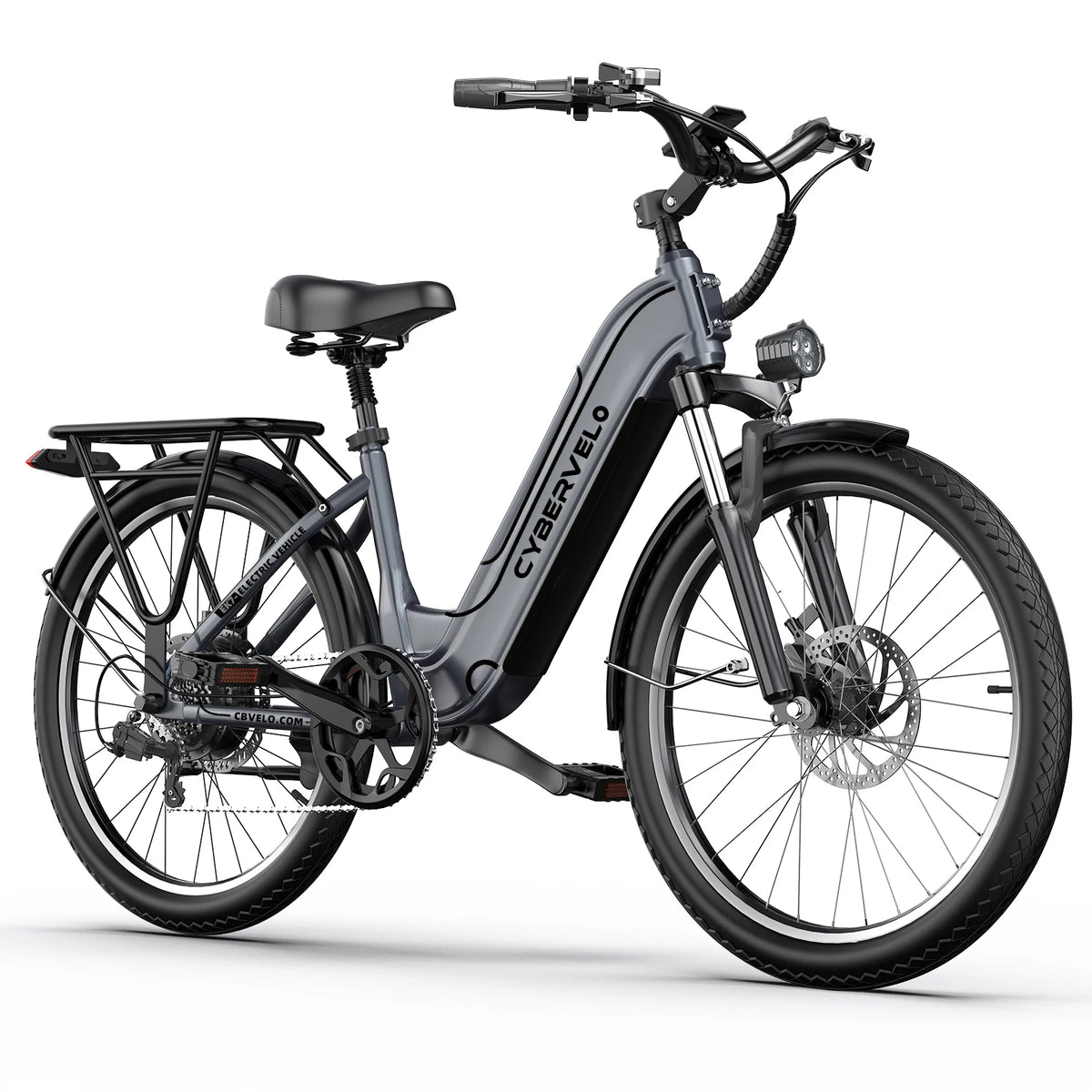 Cybervelo 1000W Peak Electric Bike With Removable Battery Seven Speeds
