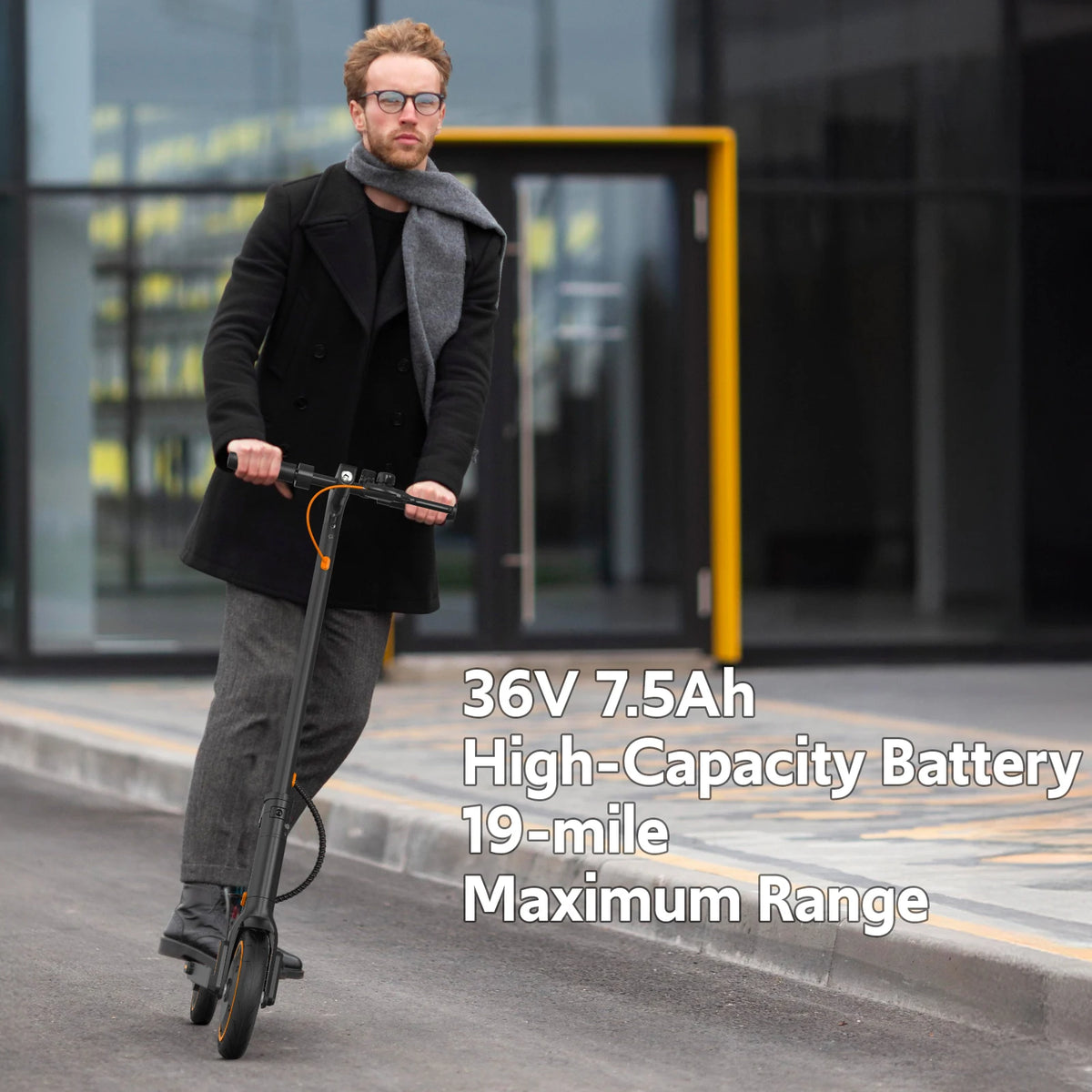 Osboo 550W Electric Scooter With Folding Frame And Side Lights