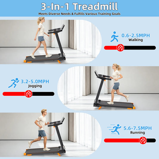 Premium Folding Treadmill With Adjustable Incline And Quiet Motor