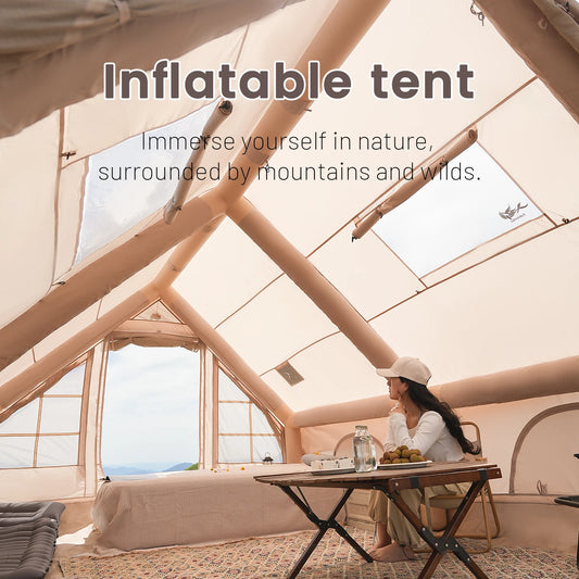 Pakicetus Inflatable Camping Tent With Skylight Quick Setup Air Pump Included