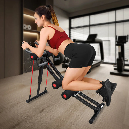 GIKPAL Foldable Ab Machine Featuring LCD Display for Home Gym