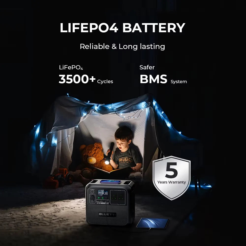 Bluetti AC180 Portable Power Station For Home And Camping
