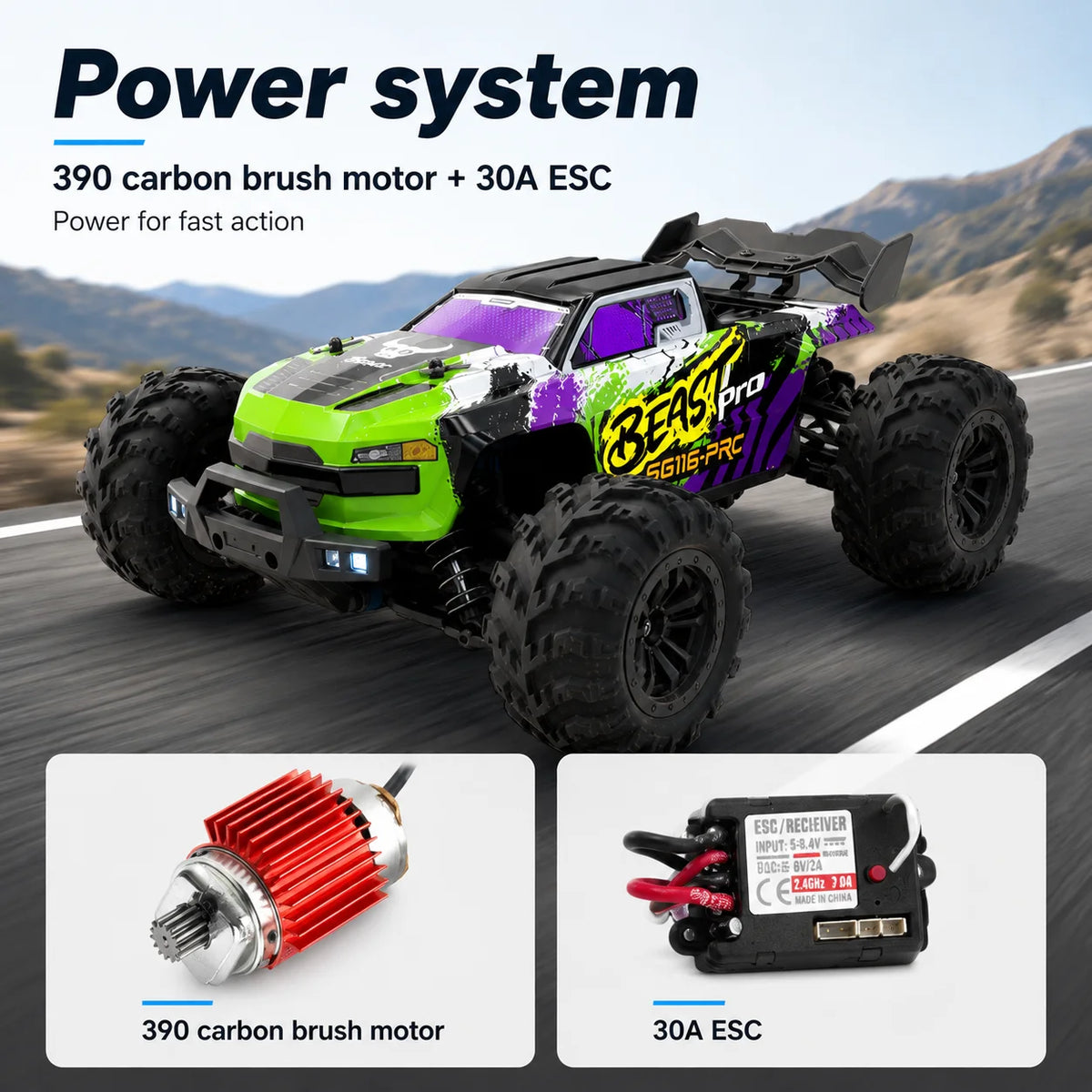 ZNLYRION Off Road RC Buggy Remote Control Racing Truck