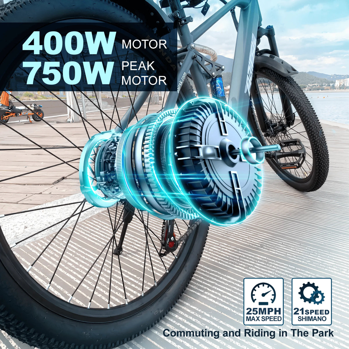 Electric Mountain Bike With 36V Battery And Full Suspension
