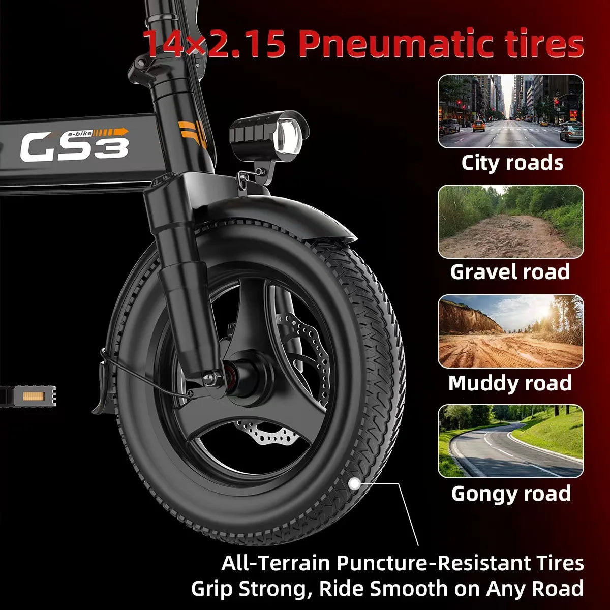 Uplee Gs3 500w Folding Electric Bike For Adult Commuters