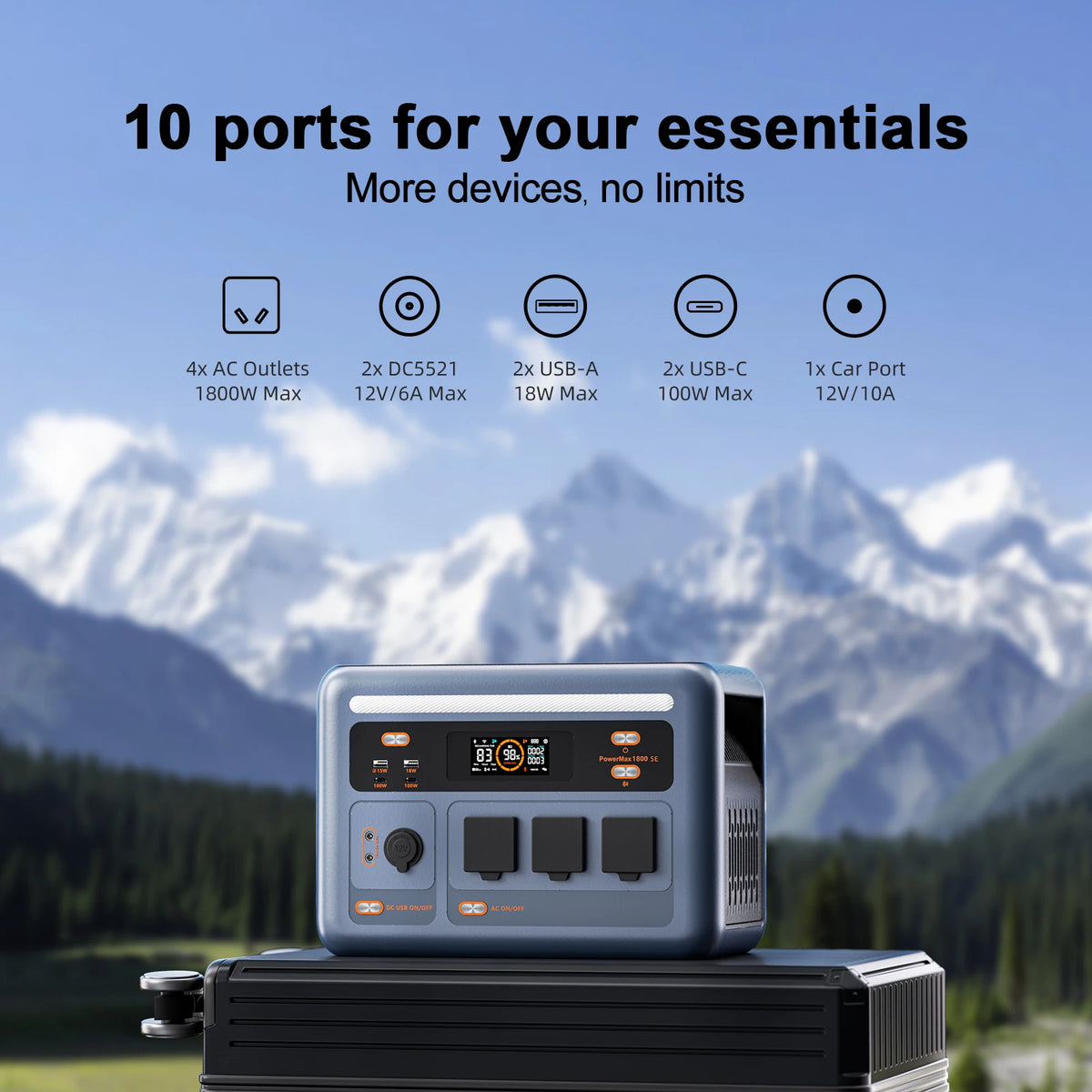 Oscal Powermax1800se Portable Power Station 1800w 1024wh Solar Generator