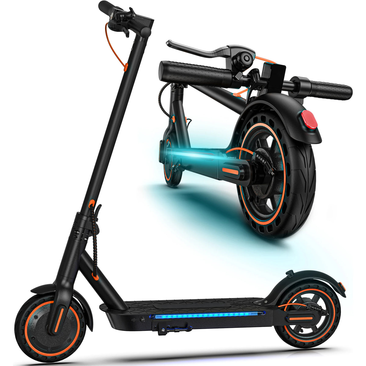 Osboo 550W Electric Scooter With Folding Frame And Side Lights