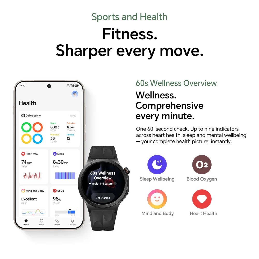 OnePlus Watch 4 Smartwatch Fitness Tracker Heart Rate Monitor