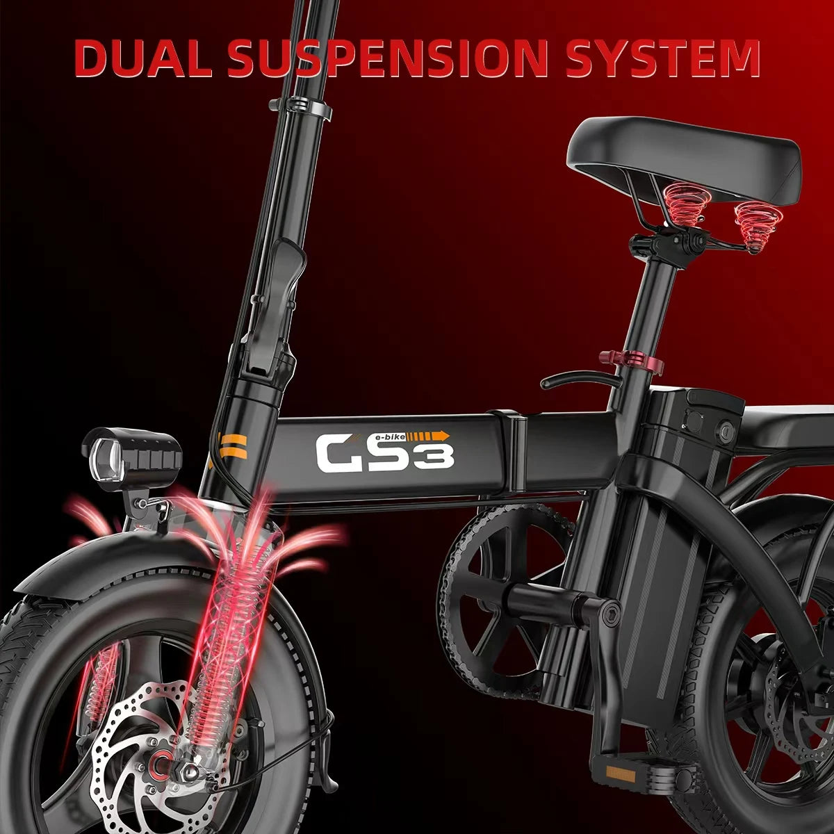 Uplee Gs3 500w Folding Electric Bike For Adult Commuters