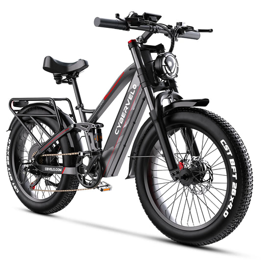 Cybervelo 5000W Fat Tire Electric Bike All Terrain Commuter