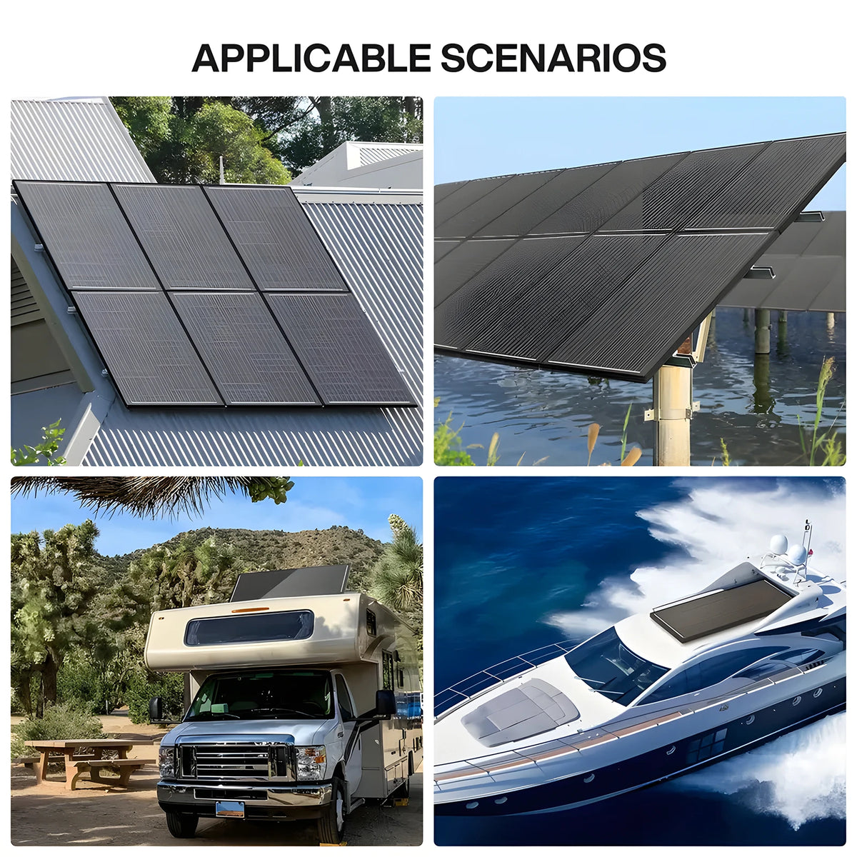 Rvpozwer Monocrystalline Solar Panel For RV Campers