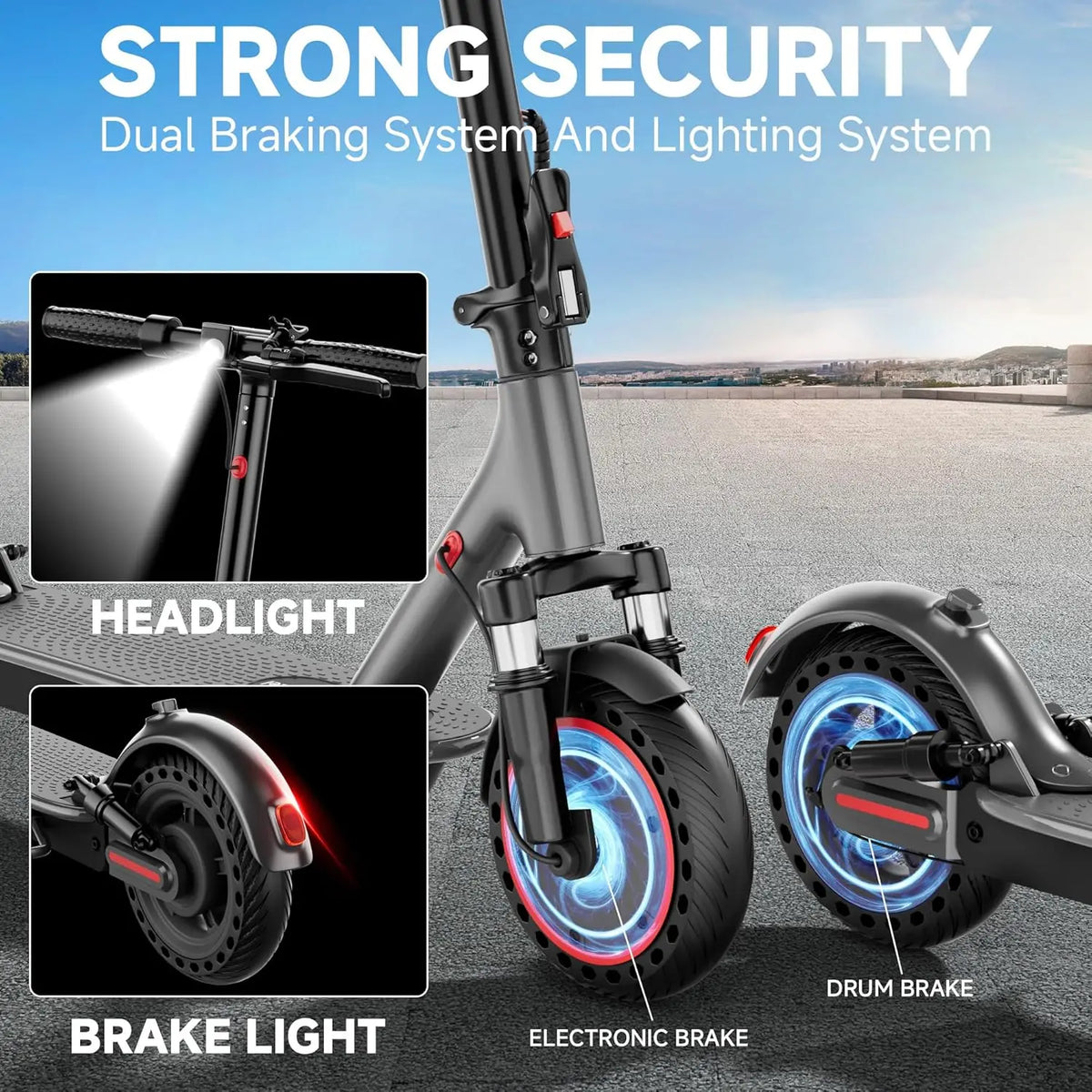 AOVOPRO 500W Foldable Electric Scooter For Adults With Smart Control
