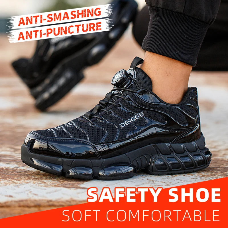 Mens Steel Toe Safety Work Shoes Lightweight Breathable Industrial