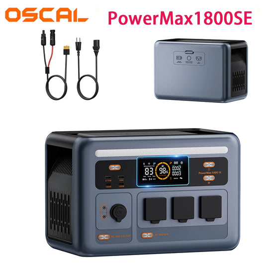 Oscal Powermax1800se Portable Power Station 1800w 1024wh Solar Generator