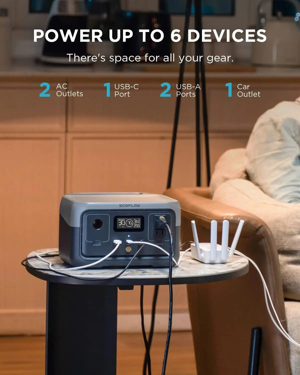EcoFlow River 2 Portable Power Station 243Wh 600W LiFePO4 Battery