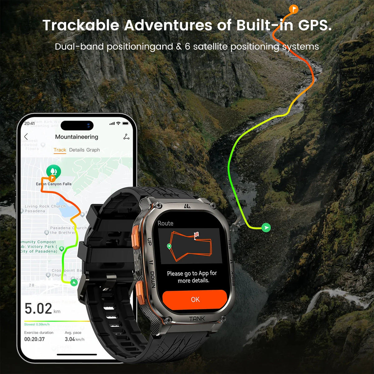 Kospet Tank M3 Ultra GPS Smartwatch With Bluetooth Calling