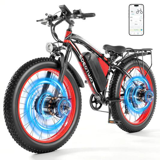 EOEOTWO Electric Fat Tire Mountain Bicycle Featuring Premium Design