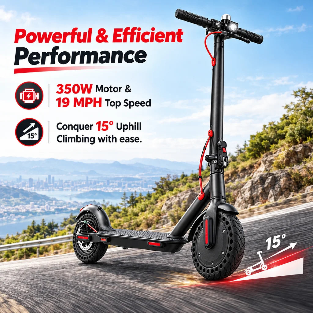 350W Foldable Electric Scooter With Enhanced Battery Life