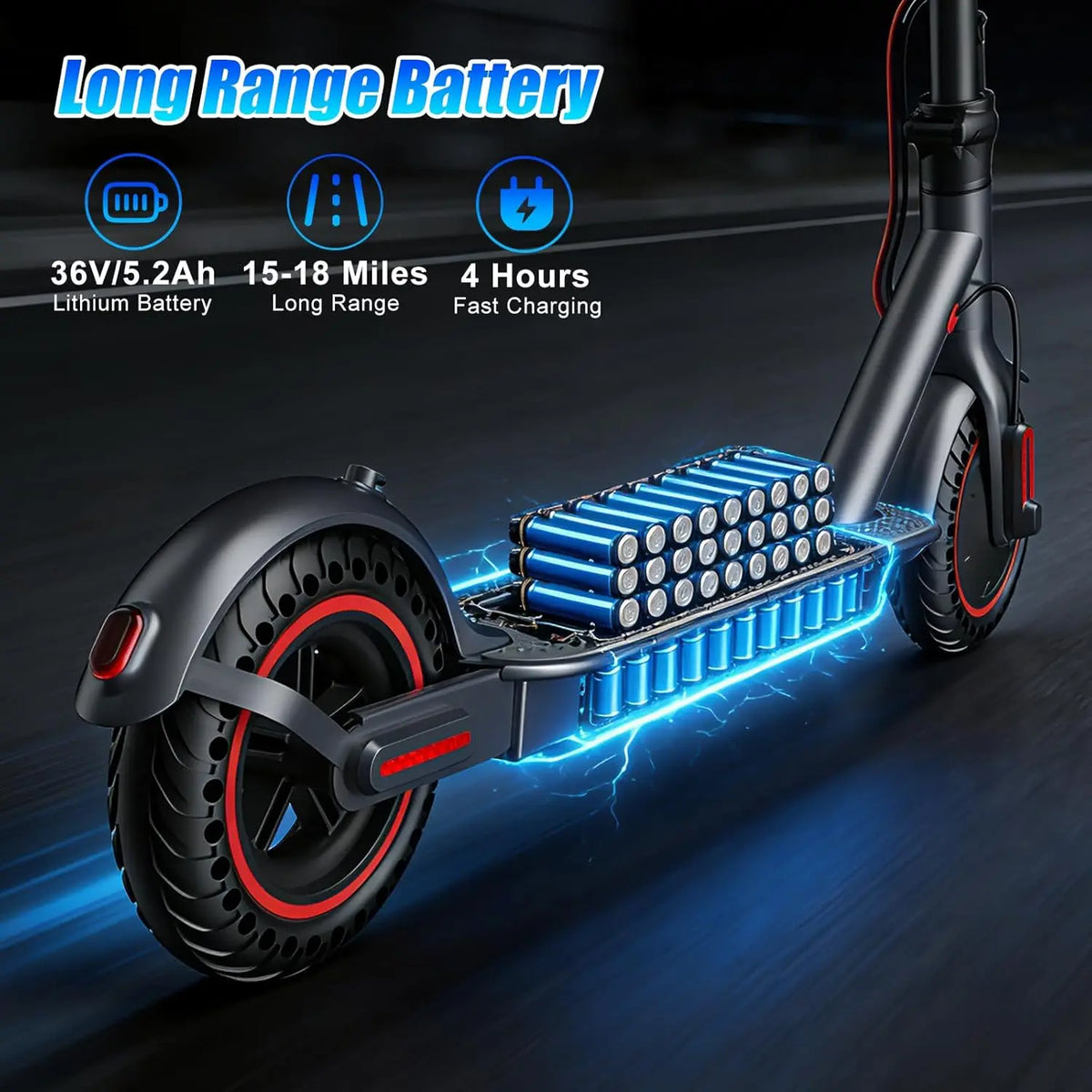 OBX Foldable Electric Scooter With App Control And Solid Tires