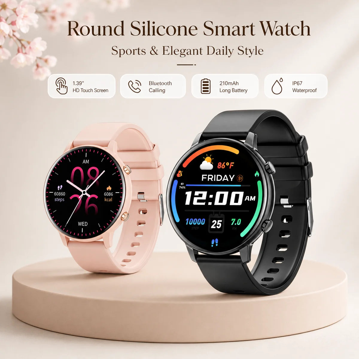Advanced Bluetooth Smart Watch With Fitness And Health Tracking