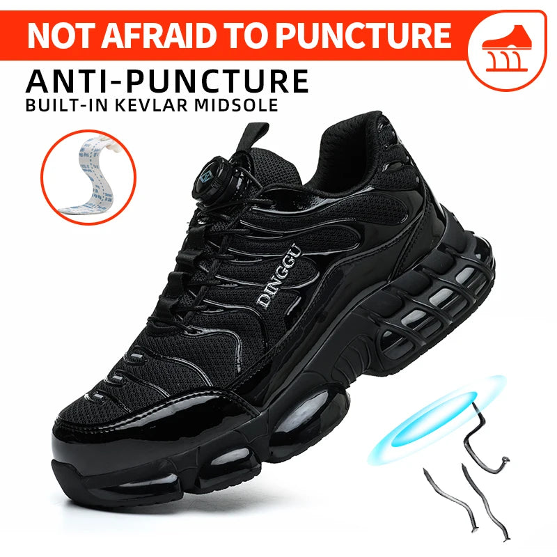 Mens Steel Toe Safety Work Shoes Lightweight Breathable Industrial