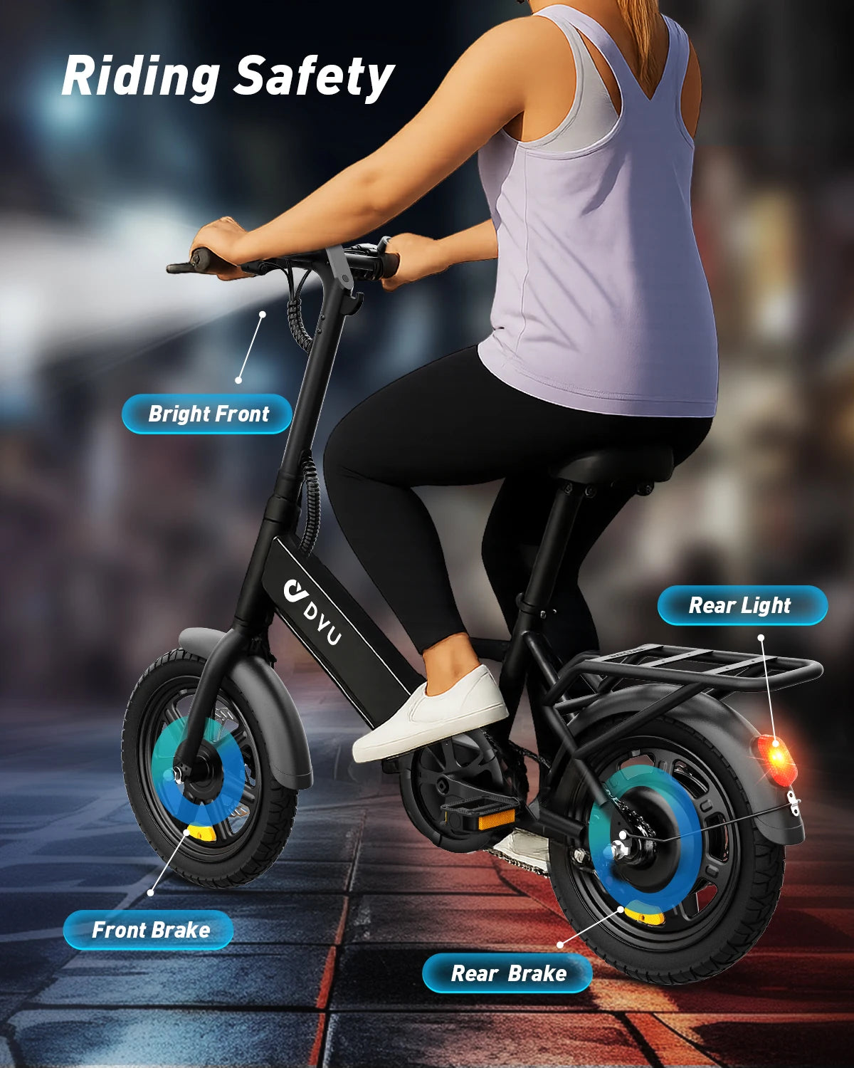 Dyu Folding Electric Bicycle Designed For Urban Commuting Riders