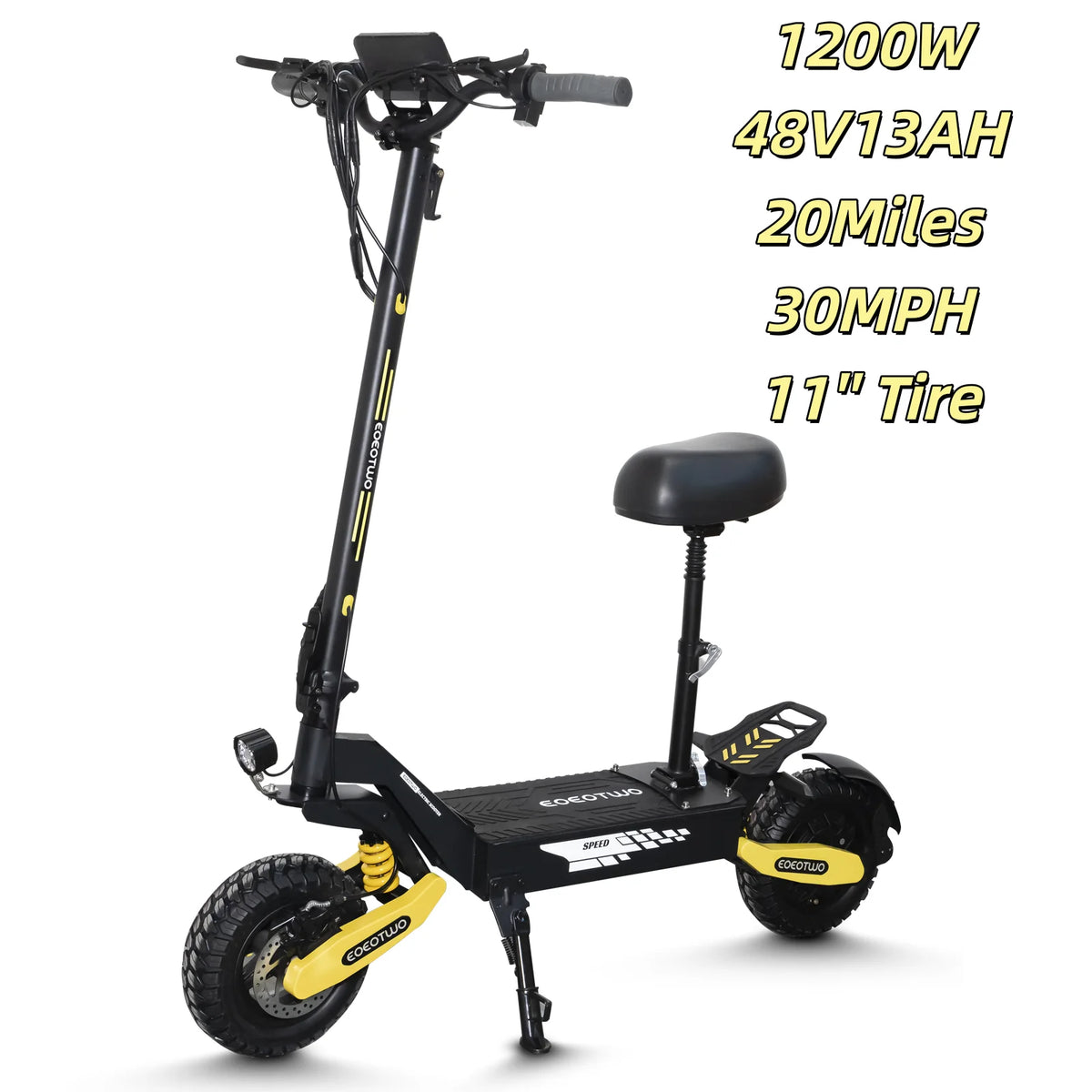 Eoeotwo 1200W Off Road Electric Scooter 48V 30MPH Foldable Option