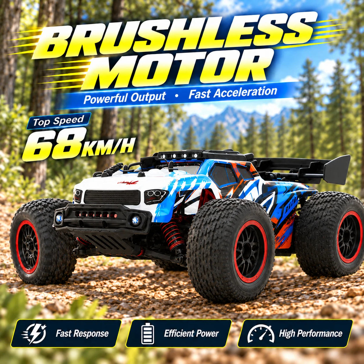 ZNLYRION Brushless RC Truck With Metal Gears And Remote Control