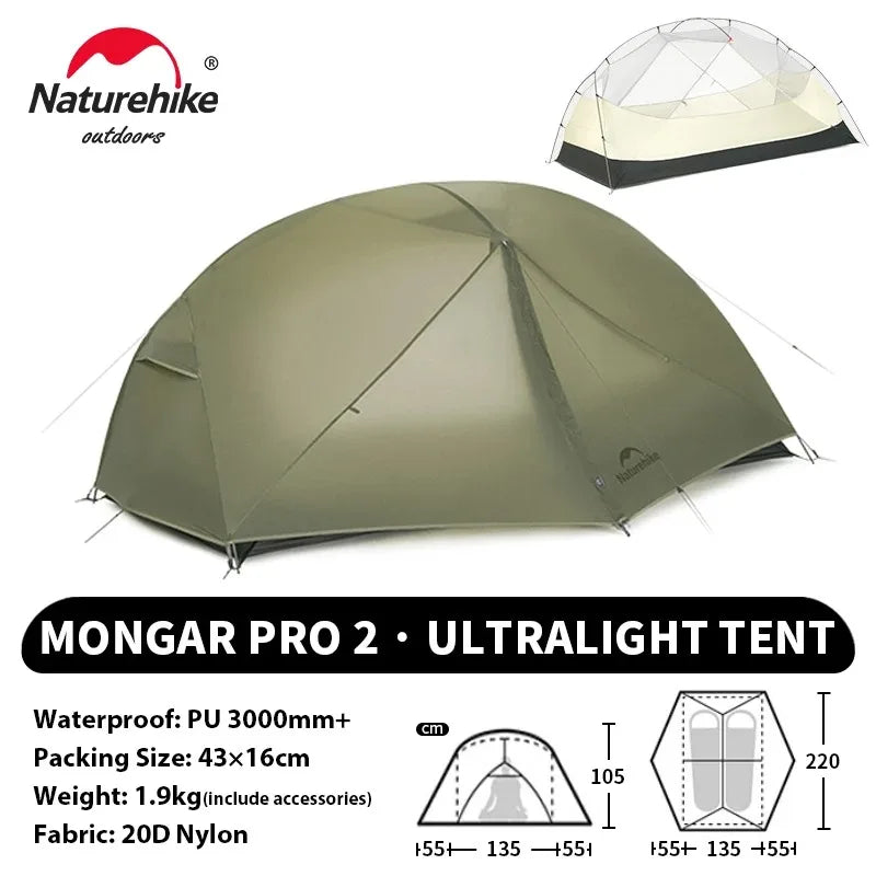 Naturehike Mongar Pro Double Layer Waterproof Camping Tent