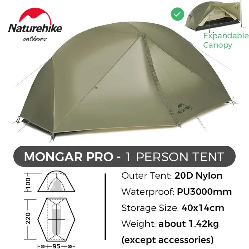 Naturehike Mongar Pro Double Layer Waterproof Camping Tent