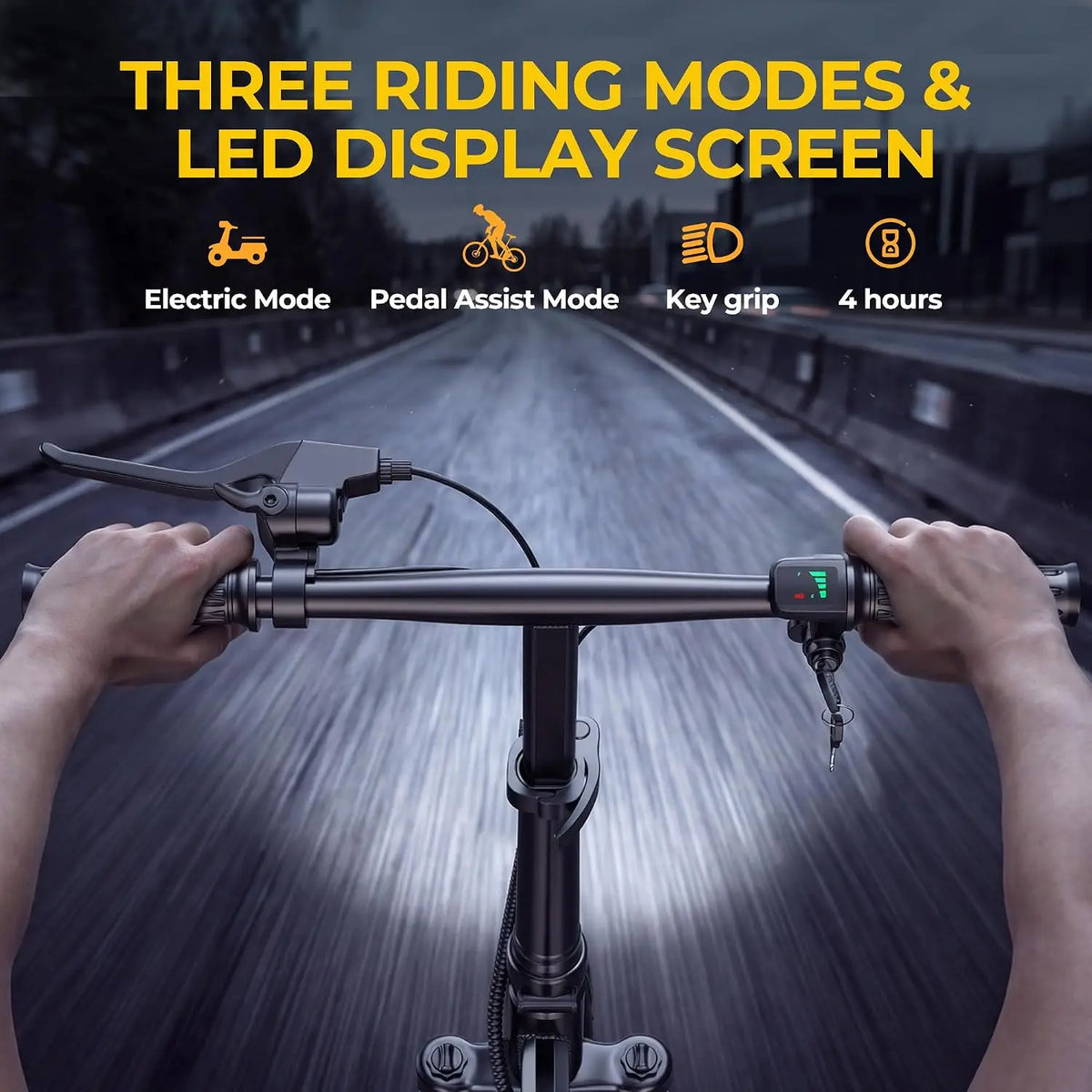 `AOVOPRO 500W Folding E-Bike With 48V Battery Dual Seat Mini `