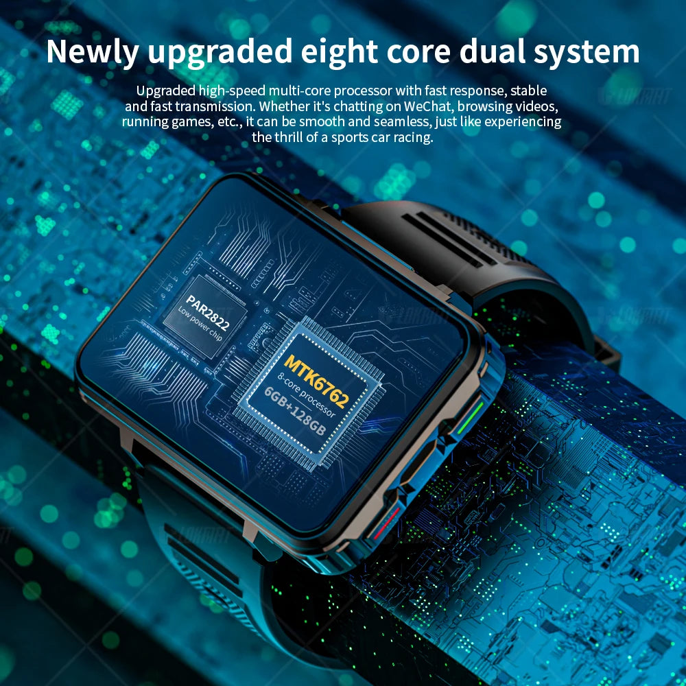 LOKMAT Smartwatch With 4G Calling And Dual Camera For Android