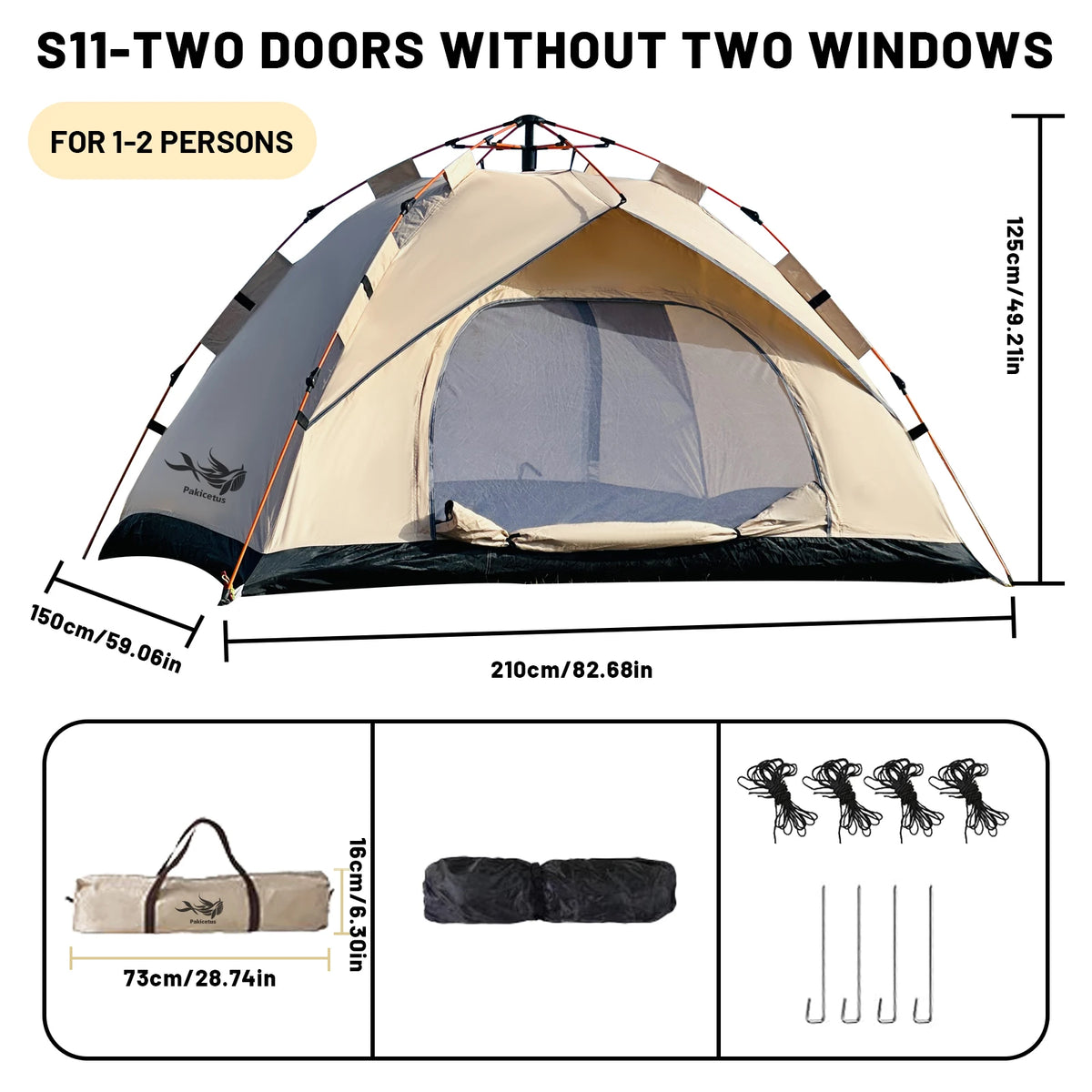 Instant Pop Up Camping Tent For Outdoor Adventures And Travel