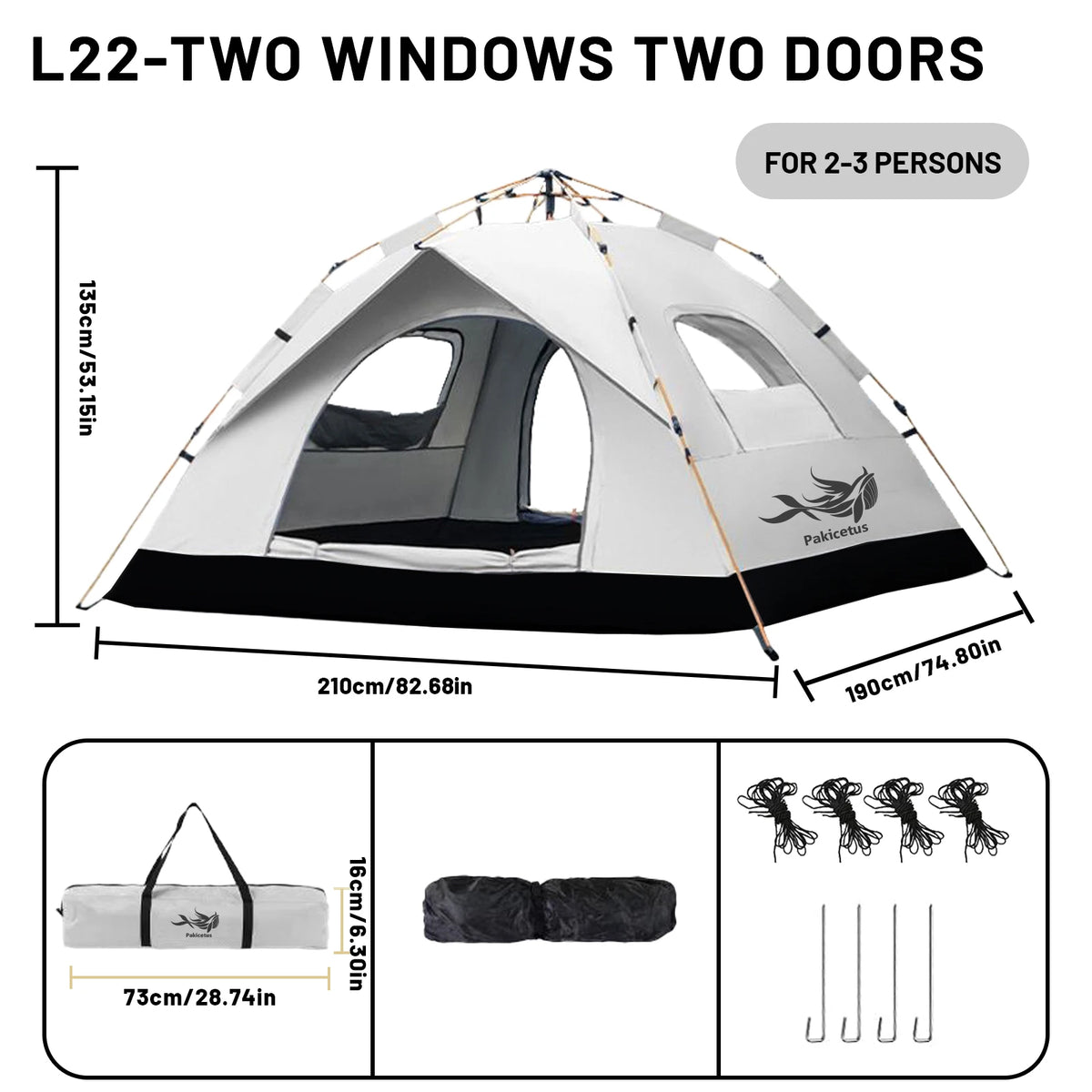 Instant Pop Up Camping Tent For Outdoor Adventures And Travel