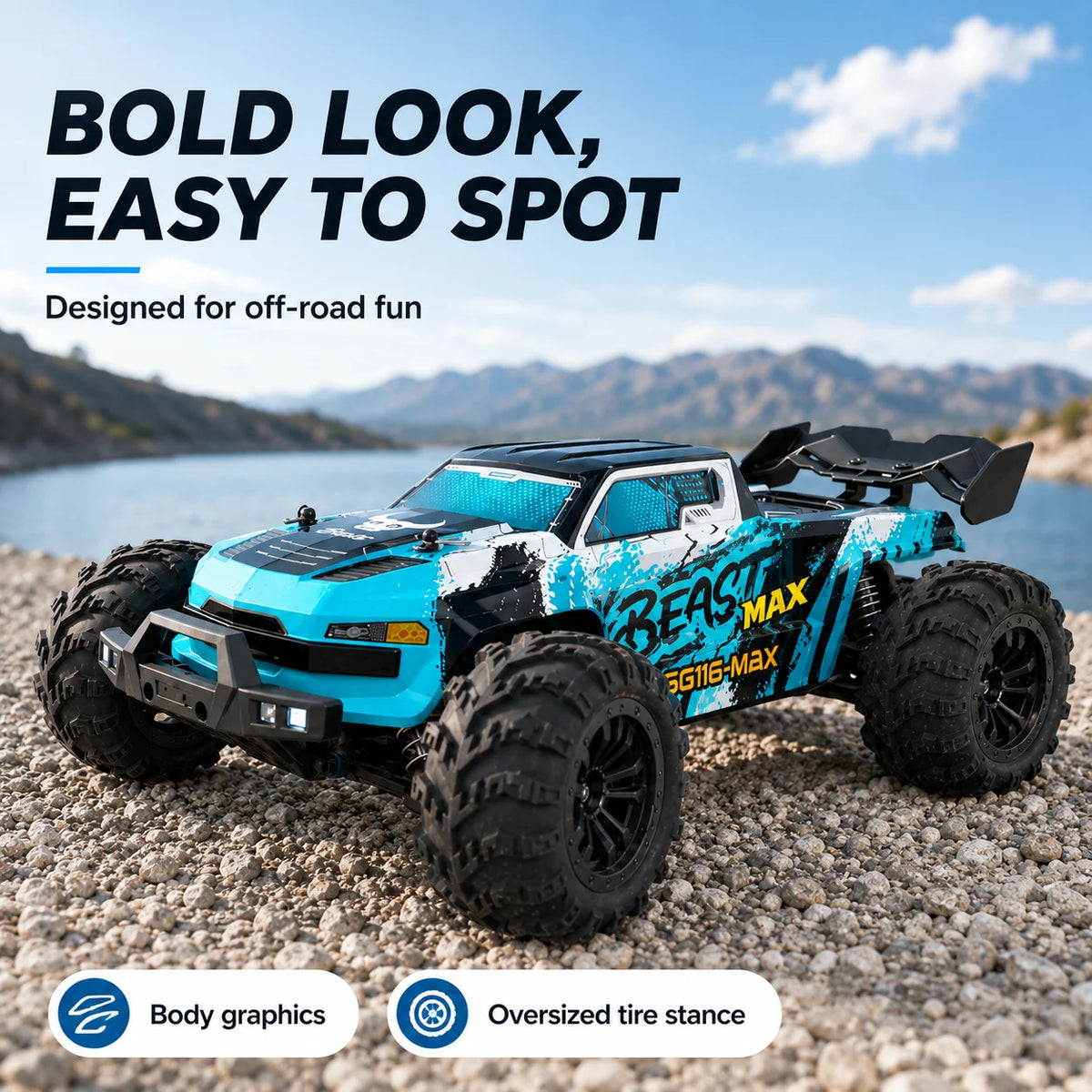 ZNLYRION Off Road RC Buggy Remote Control Racing Truck