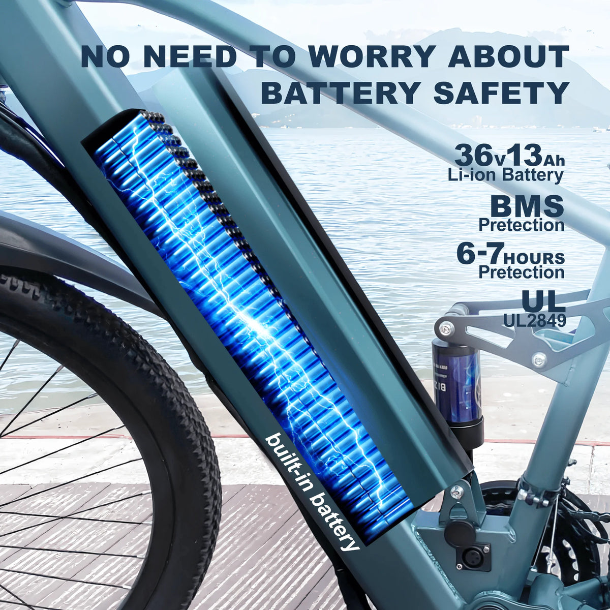 Electric Mountain Bike With 36V Battery And Full Suspension