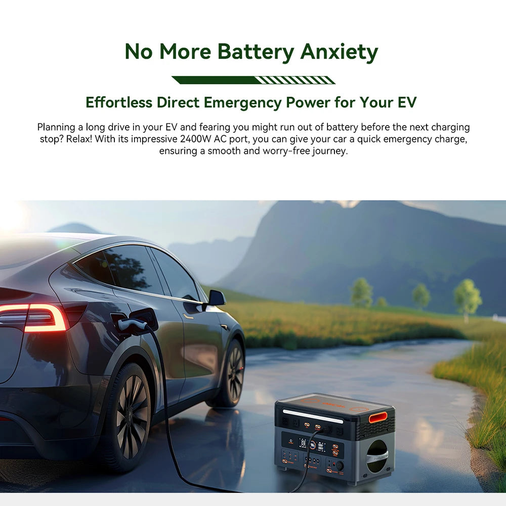 Oscal 2048Wh LiFePO4 Portable Power Station 2400W Solar Generator