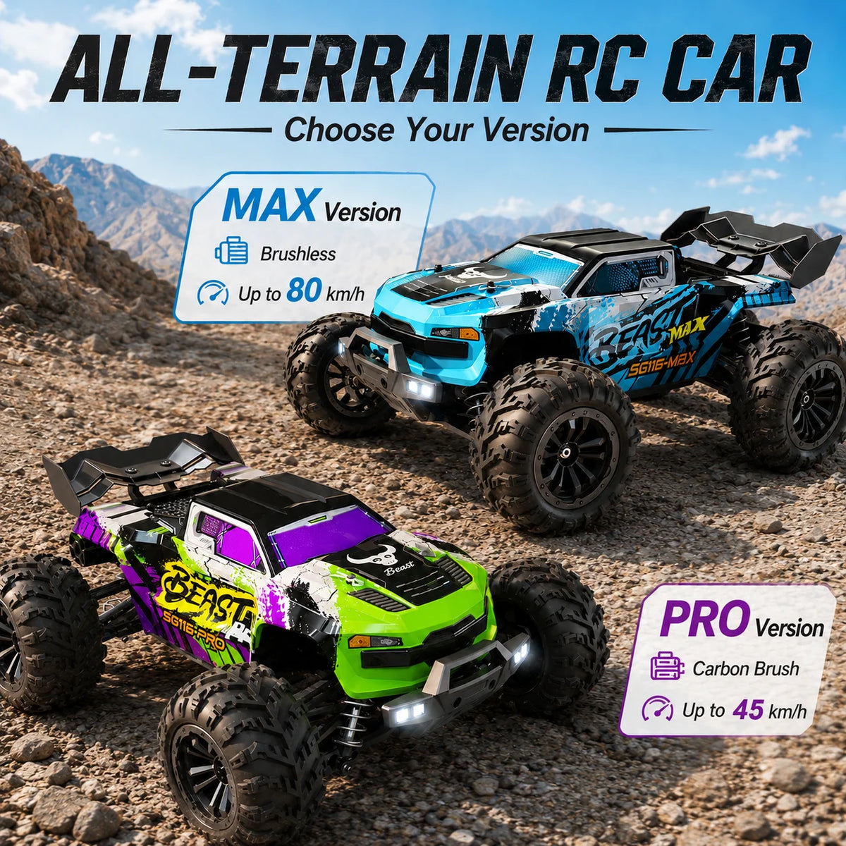 ZNLYRION Off Road RC Buggy Remote Control Racing Truck