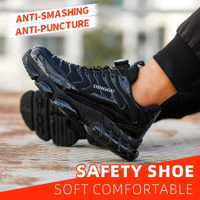Mens Steel Toe Safety Work Shoes Lightweight Breathable Industrial