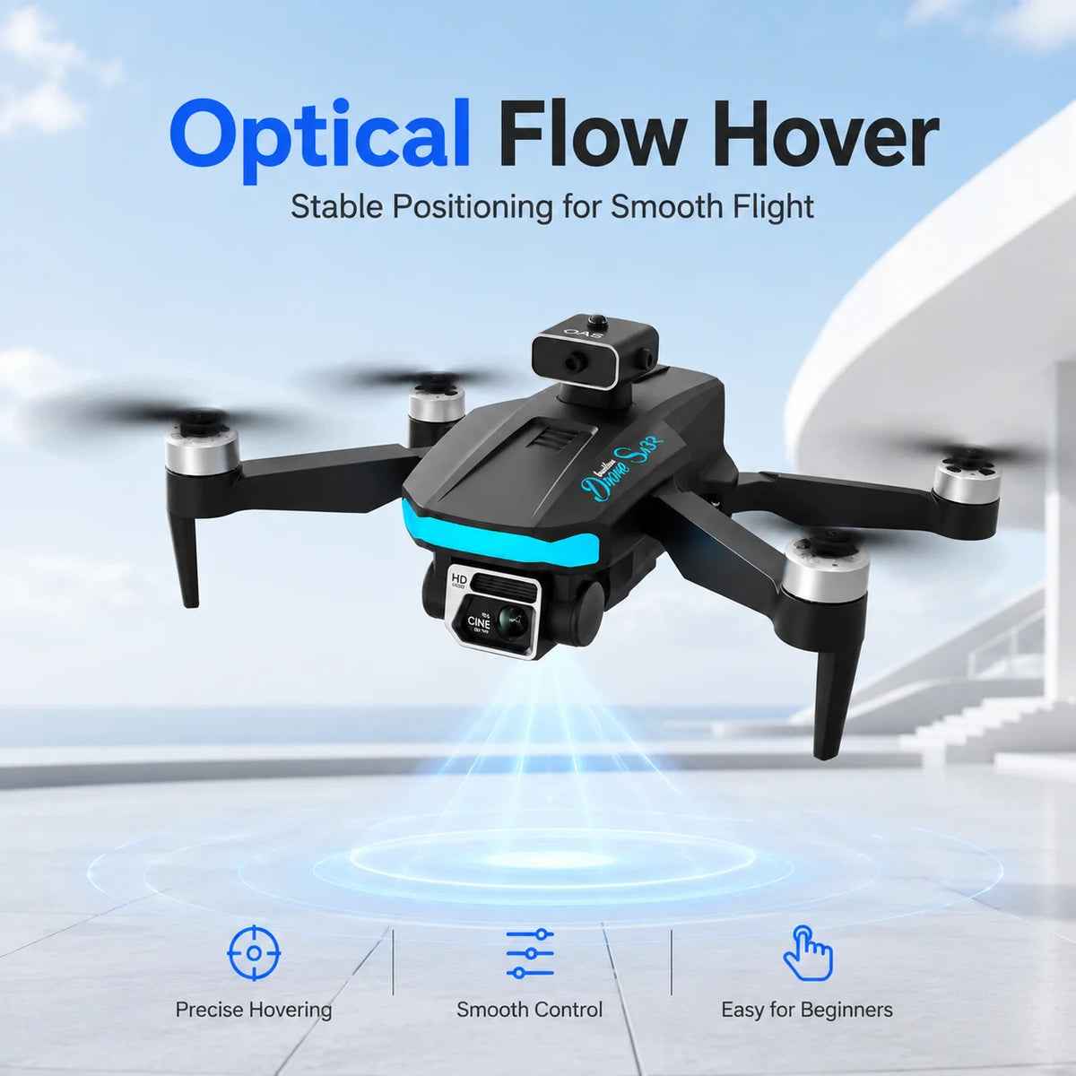 ZNLYRION S132 Foldable Dual Camera RC Quadcopter With Optical Flow