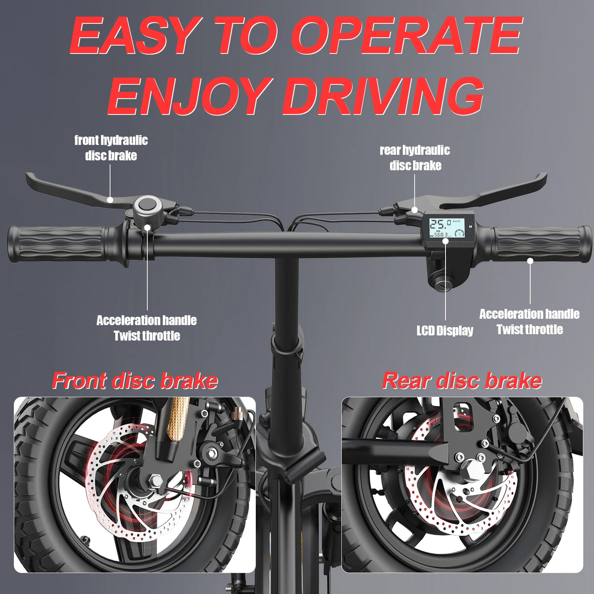 UPlee GS5 Folding Electric Bike 500W Peak 48V Removable Battery