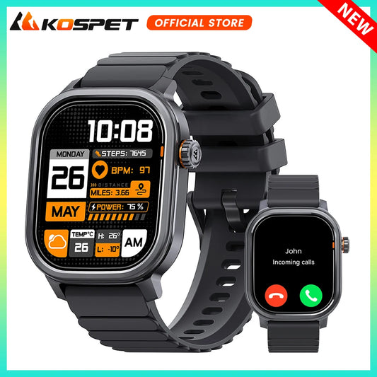 Kospet Pulse Smartwatch Amoled Screen Bluetooth Calling Waterproof Fitness