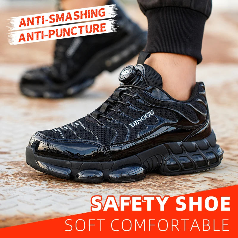 Mens Steel Toe Safety Work Shoes Lightweight Breathable Industrial