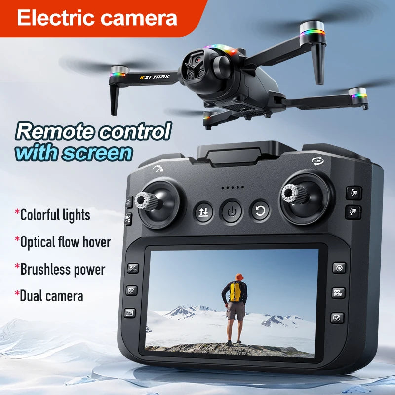 K21MAX FPV Drone With 4.3 Screen Optical Flow Auto Return