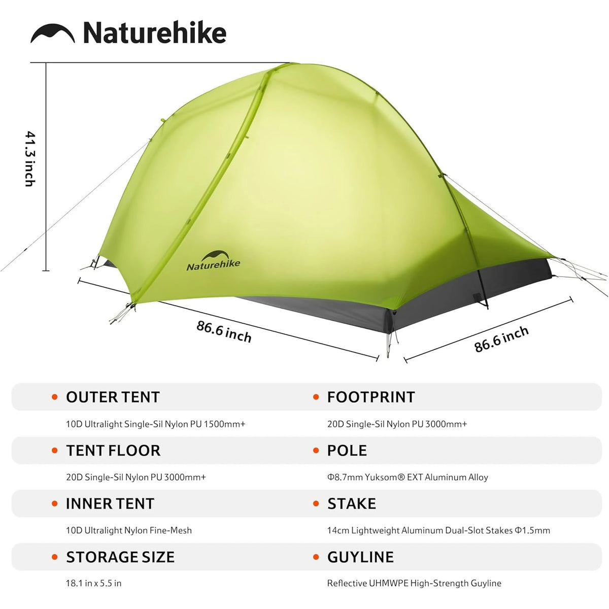 Naturehike Ultralight Double Layer Rainproof Hiking Tent