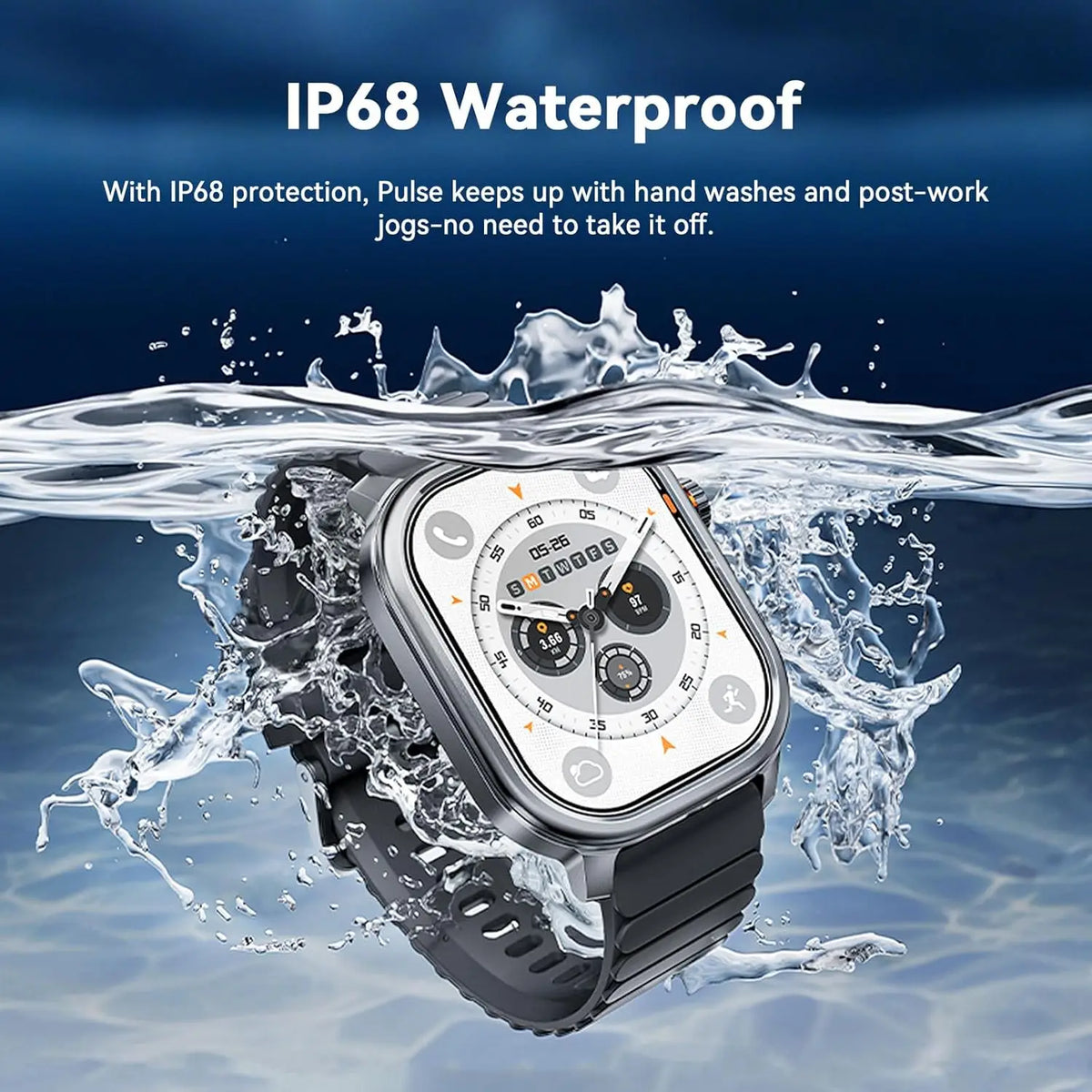 Kospet Pulse Smartwatch Amoled Screen Bluetooth Calling Waterproof Fitness