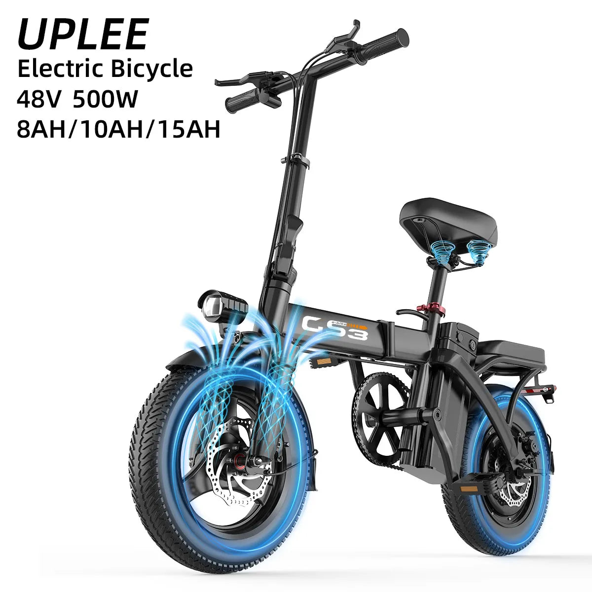 Uplee Gs3 500w Folding Electric Bike For Adult Commuters