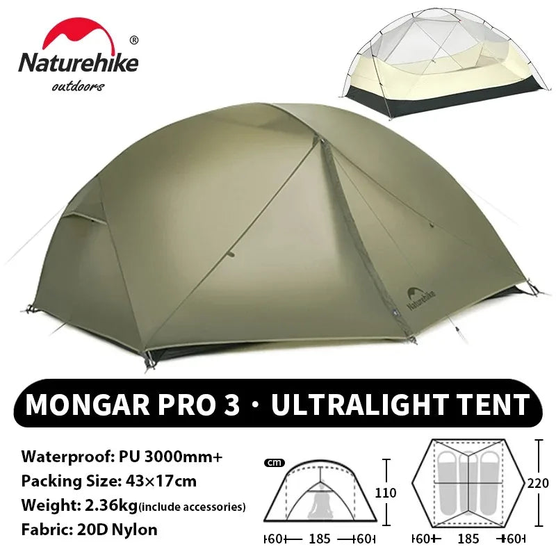 Naturehike Mongar Pro Double Layer Waterproof Camping Tent