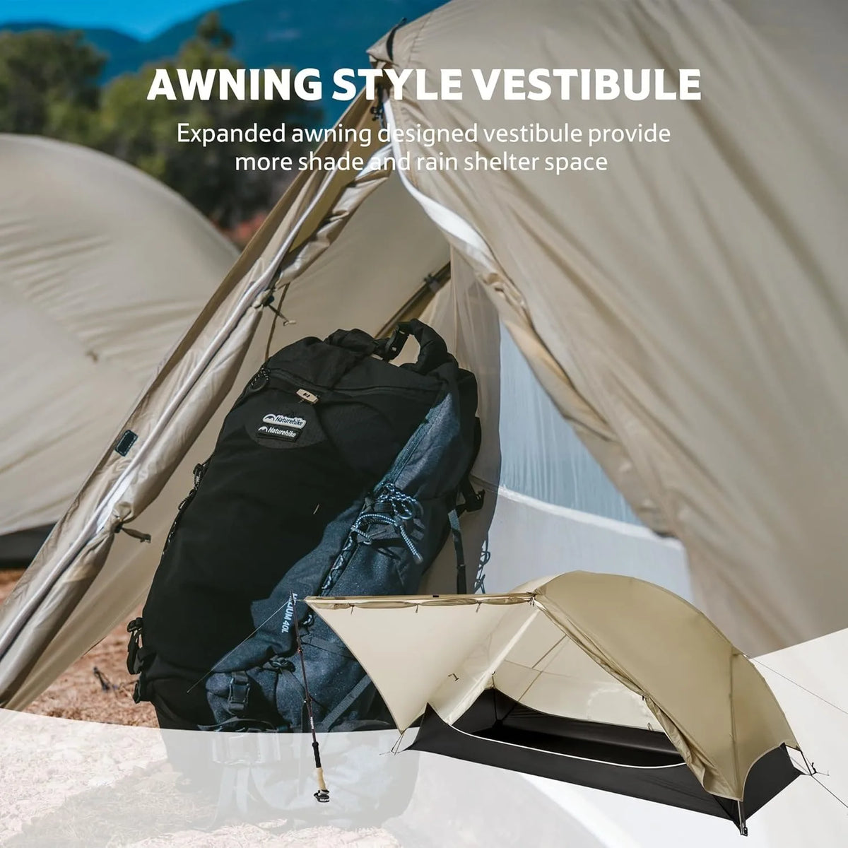 Naturehike Mongar UL Ultralight Backpacking Tent Waterproof 15D Nylon